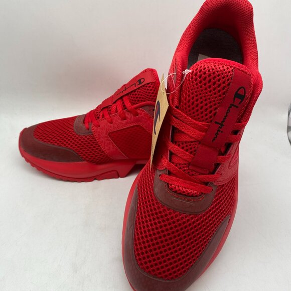 Champion D1 Life Men's Red Mesh Lifestyle Sneakers Shoes - Picture 2 of 5